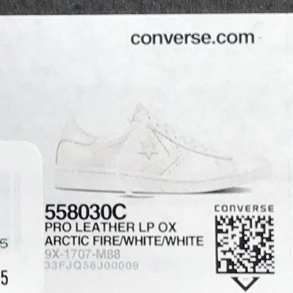 Converse Pro Leather LP Ox Artic Fire White Shoes - Picture 8 of 8
